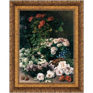 Design Toscano DA3783 29 1/2 Inch Spring Flowers 1864 Canvas Replica Painting - Large