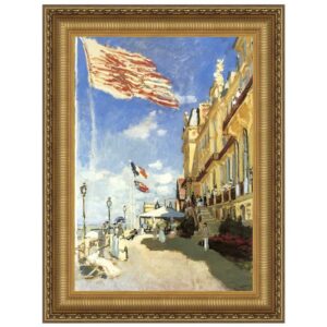 Design Toscano DA3842 22 1/4 Inch Hotel Des Roches Noires Trouville 1870 Canvas Replica Painting - Medium