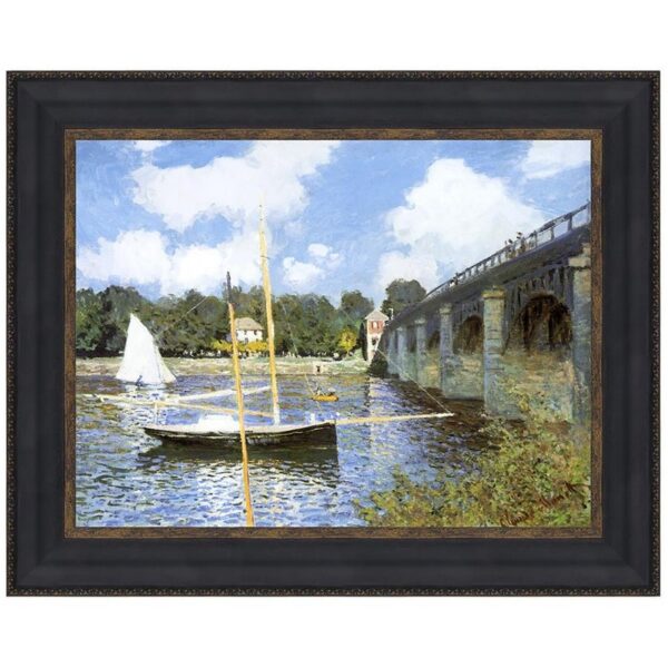 Design Toscano DA3932 26 3/4 Inch The Bridge at Argenteuil 1874 Canvas Replica Painting - Medium