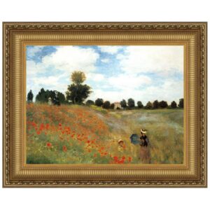 Design Toscano DA3942 29 1/4 Inch Poppy Field 1873 Canvas Replica Painting - Medium