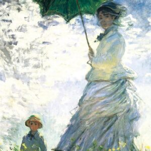 Design Toscano DA3953 30 1/4 Inch Woman with a Parasol 1875 Canvas Replica Painting - Large