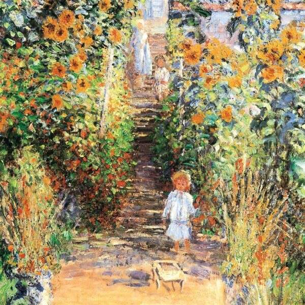 Design Toscano DA4043 30 Inch The Artists Garden at Vetheuil 1880 Canvas Replica Painting - Large