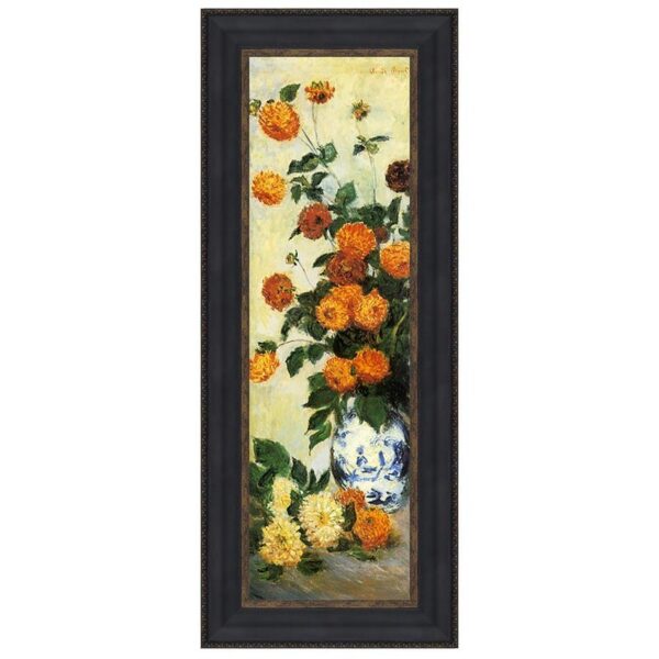 Design Toscano DA4091 10 3/4 Inch Dahlias 1883 Canvas Replica Painting - Small