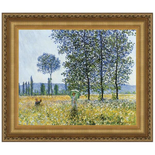 Design Toscano DA4113 35 1/4 Inch Sunlight Effect Under The Poplars 1887 Canvas Replica Painting - Large