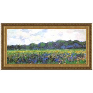 Design Toscano DA4122 29 1/4 Inch Field of Yellow Irises at Giverny 1887 Canvas Replica Painting - Medium