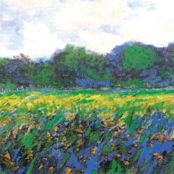 Design Toscano DA4123 41 1/4 Inch Field of Yellow Irises at Giverny 1887 Canvas Replica Painting - Large