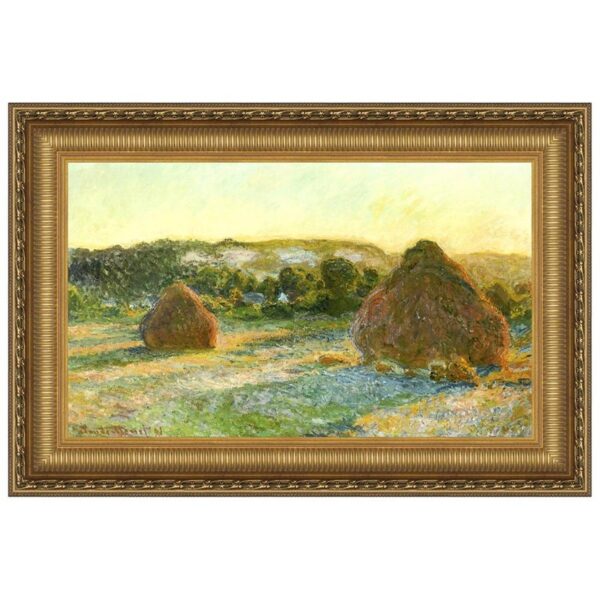 Design Toscano DA4143 38 3/4 Inch Wheatstacks End of Summer 1891 Canvas Replica Painting - Large