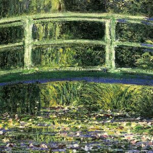 Design Toscano DA4162 28 1/4 Inch Bridge Over a Pond of Water Lilies 1899 Canvas Replica Painting - Medium