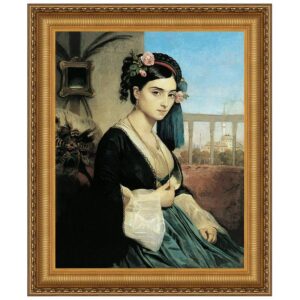 Design Toscano DA4292 24 1/4 Inch Woman of The Orient 1840 Canvas Replica Painting - Medium