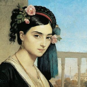 Design Toscano DA4292 24 1/4 Inch Woman of The Orient 1840 Canvas Replica Painting - Medium