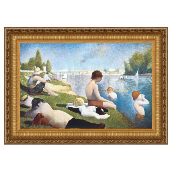 Design Toscano DA4513 46 1/4 Inch Bathing at Asnieres 1883 Canvas Replica Painting - Large