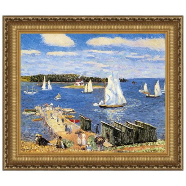 Design Toscano DA4542 27 1/4 Inch Mahone Bay 1911 Canvas Replica Painting - Medium