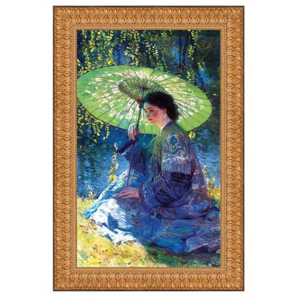 Design Toscano DA4634 29 1/2 Inch The Green Parasol 1909 Canvas Replica Painting - Grande