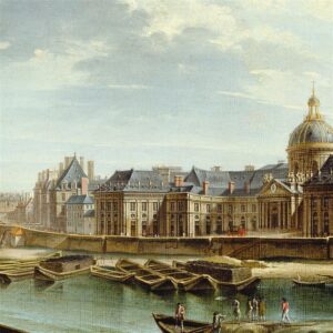 Design Toscano DA4671 26 Inch A View of Paris with The Ile De La Cite 1763 Canvas Replica Painting - Small