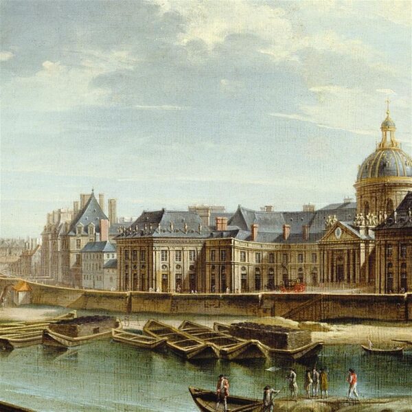 Design Toscano DA4671 26 Inch A View of Paris with The Ile De La Cite 1763 Canvas Replica Painting - Small