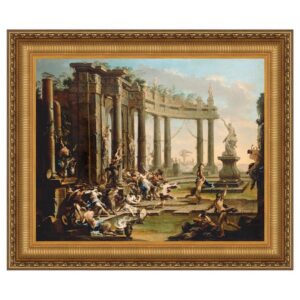 Design Toscano DA4682 29 1/2 Inch Bacchanale 1730 Canvas Replica Painting - Medium