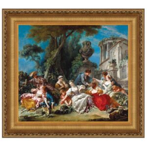 Design Toscano DA4861 22 1/4 Inch The Bird Catchers 1748 Canvas Replica Painting - Small