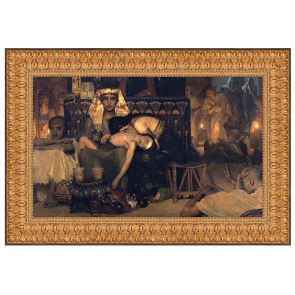 Design Toscano DA4871 17 1/2 Inch The Death of The Pharaohs Firstborn Son 1872 Canvas Replica Painting - Small