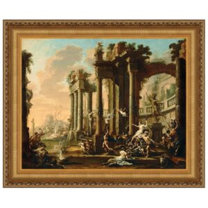 Design Toscano DA4892 28 1/2 Inch The Triumph of Venus 1730 Framed Canvas Replica Painting - Medium