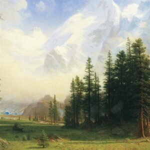 Design Toscano DA4942 33 3/4 Inch Mountain Landscape 1895 Canvas Replica Painting - Medium