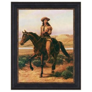 Design Toscano DA4952 25 3/4 Inch Buffalo Bill On Charlie 1865 Canvas Replica Painting - Medium