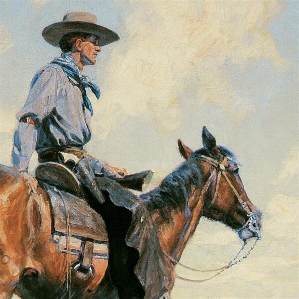 Design Toscano DA4972 21 3/4 Inch Sentinel of The Plains 1906 Canvas Replica Painting - Medium