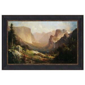 Design Toscano DA4983 39 1/2 Inch View of Yosemite Valley 1865 Framed Canvas Replica Painting - Large