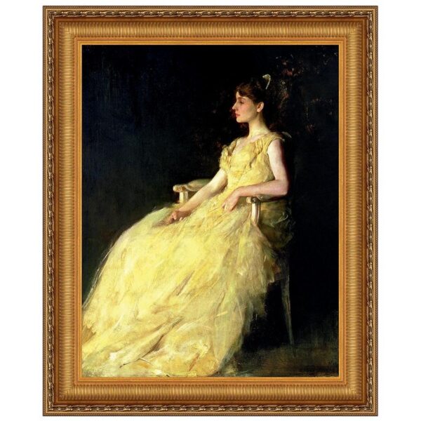 Design Toscano DA5162 24 1/4 Inch a Lady in Yellow 1888 Canvas Replica Painting - Medium