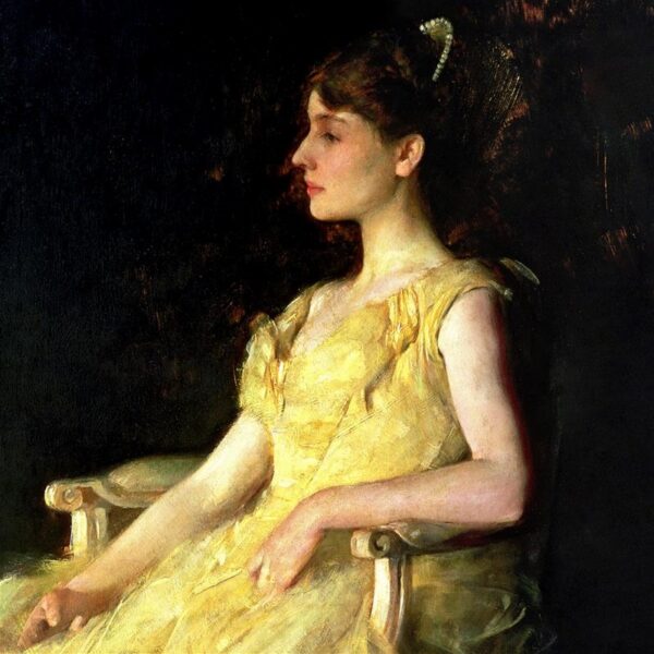 Design Toscano DA5162 24 1/4 Inch a Lady in Yellow 1888 Canvas Replica Painting - Medium