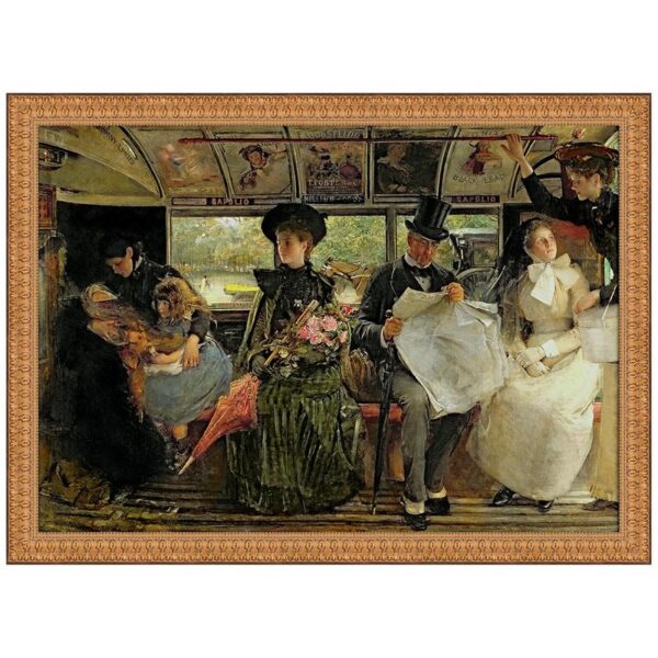 Design Toscano DA5274 55 1/2 Inch The Bayswater Omnibus 1895 Canvas Replica Painting - Grande