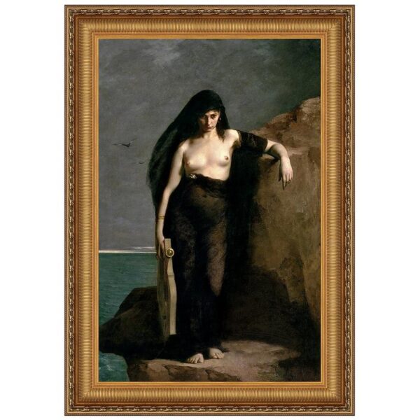 Design Toscano DA5284 39 1/4 Inch Sappho 1877 Canvas Replica Painting - Grande