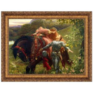 Design Toscano DA5302 28 Inch La Belle Dame Sans Merci 1901 Canvas Replica Painting - Medium