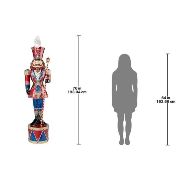 Design Toscano DB1411261 19 Inch Illuminated Bavarian Style Nutcracker Statue