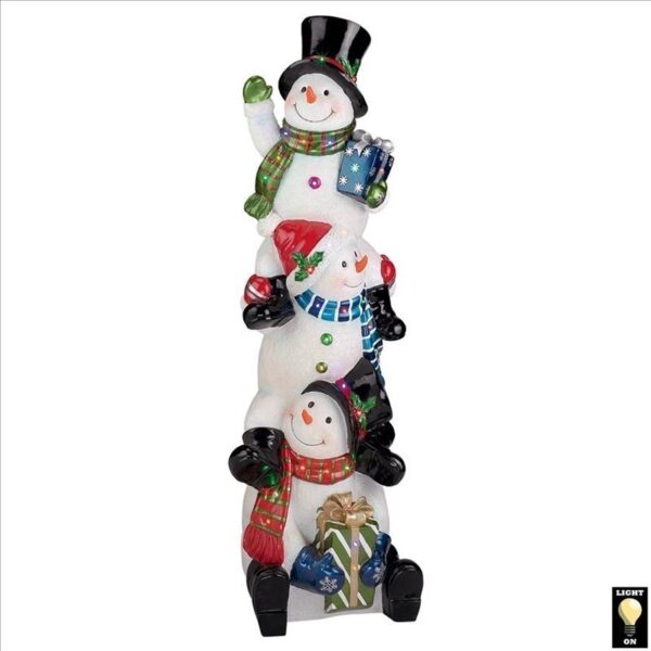 Design Toscano DB18978 13 1/2 Inch Snowbro Illuminated Snowmen Statue