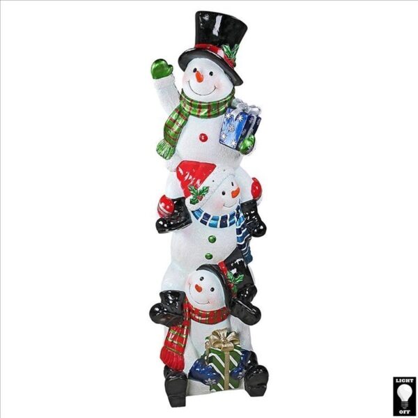 Design Toscano DB18978 13 1/2 Inch Snowbro Illuminated Snowmen Statue