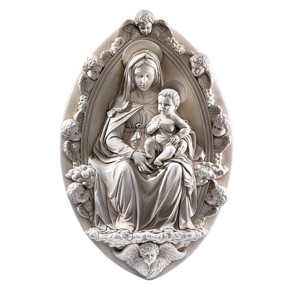 Design Toscano DB383045 13 Inch Madonna and Child Plaque by Rossellino