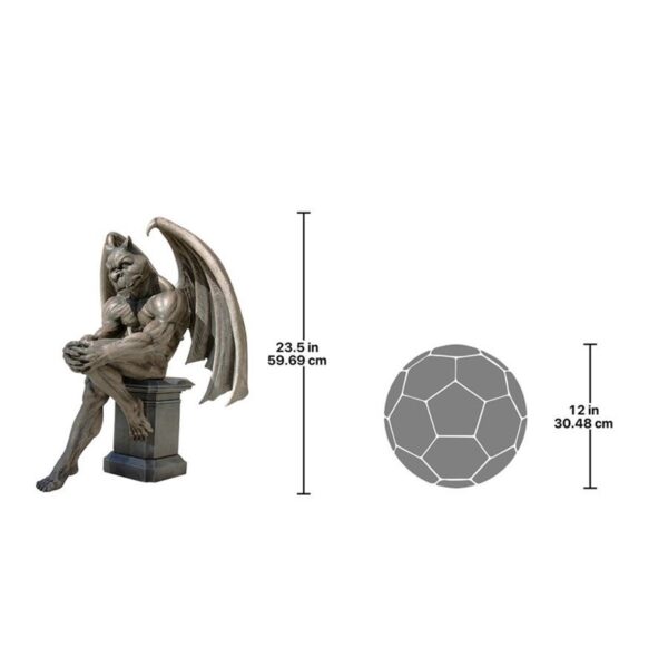 Design Toscano DB383050 18 Inch Socrates the Gargoyle Thinker Statue