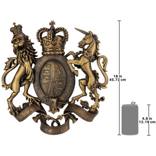 Design Toscano DB383103 17 1/2 Inch Royal Coat of Arms of Britain Plaque