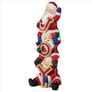 Design Toscano DB383105 24 Inch Stacked Santas Illuminated Statue