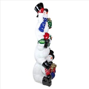 Design Toscano DB383115 22 Inch Stacked Snowman LED Illuminated Statue