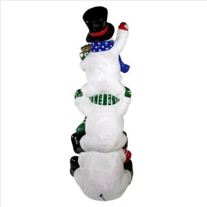 Design Toscano DB383115 22 Inch Stacked Snowman LED Illuminated Statue