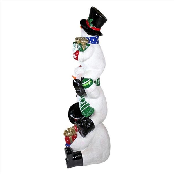 Design Toscano DB383115 22 Inch Stacked Snowman LED Illuminated Statue