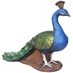 Design Toscano DB383117 20 Inch Regal Peacock Statue, Medium