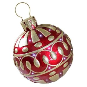 Design Toscano DB477014 26 Inch Holiday Ornament Led Illuminated Statue