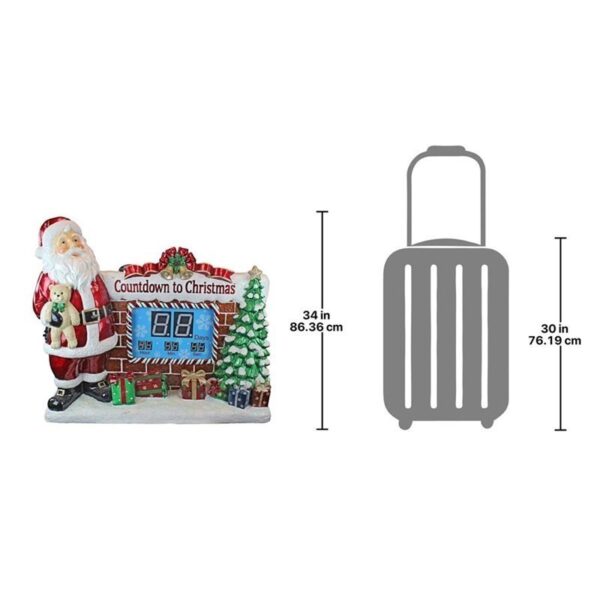 Design Toscano DB477697 41 Inch Santas Countdown to Christmas Statue