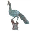 Design Toscano DD2198 9 Inch Pleasant Peacock Cast Bronze Garden Statue