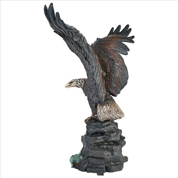 Design Toscano DD2245 40 Inch Strength and Patriotism Bald Eagle Cast Bronze Garden Statue