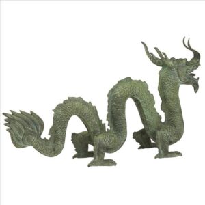 Design Toscano DK1373 29 Inch Asian Dragon of The Grand Temple Cast Bronze Garden Statue