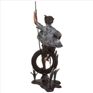 Design Toscano DK1982 23 1/2 Inch Swinging Tommy On His Tire Cast Bronze Garden Statue