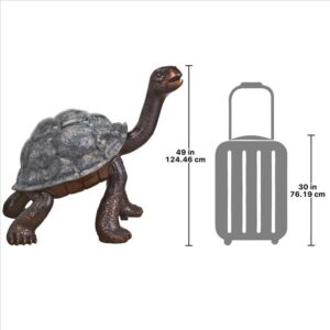 Design Toscano DK2188 51 Inch The Curious Tortoise Cast Bronze Turtle Garden Statue